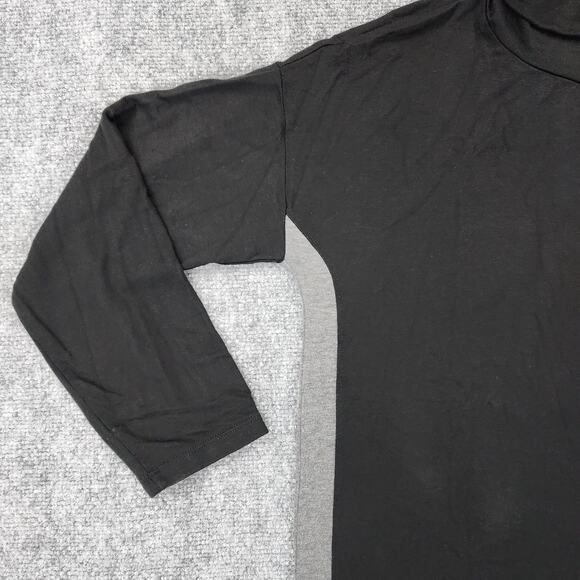 Eileen Fisher Sweater Womens Medium Black Gray Turtleneck Stretch Long Sleeve - Picture 8 of 12